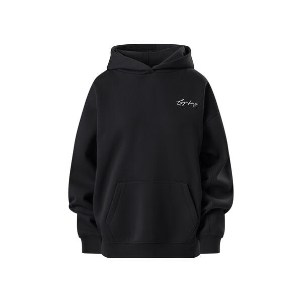 ジムキング レディース アウター パーカー・スウェット 綿織物 Gym King Women\u0027s Reset Oversized Cotton Pull Over Hoodie Black 黒いこと