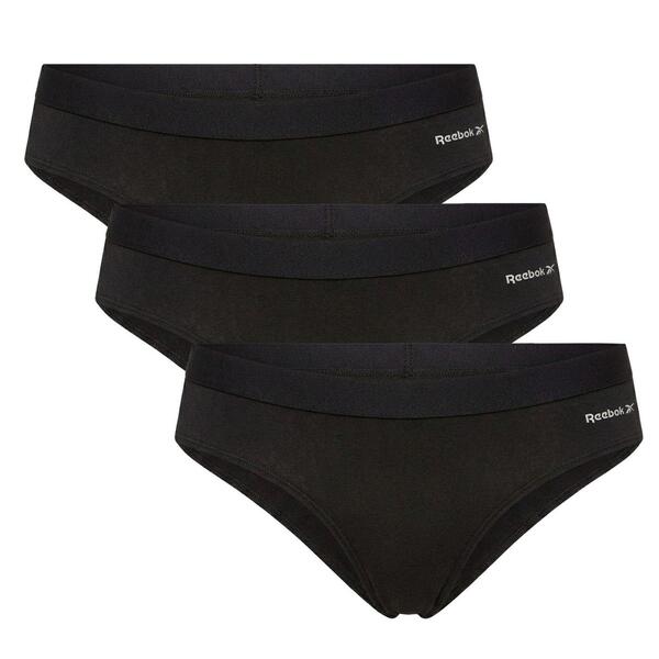 リーボック レディース アンダー御召しもの ズボン下 Reebok Womens 3 pack Briefs Austine 3pk Black 黒いこと
