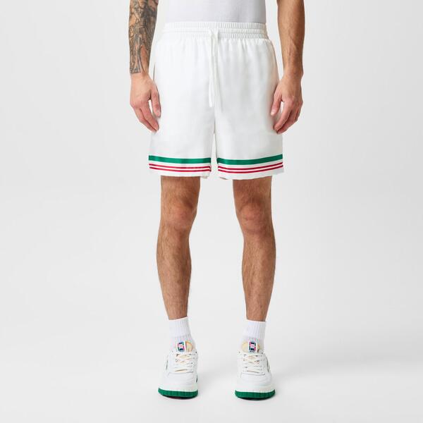 カサブランカ メンズ ボトムス ハーフパンツ・ショーツ ショートパンツ Casablanca Tennis Club Icon Shorts White ホワイト｜ReVida 店