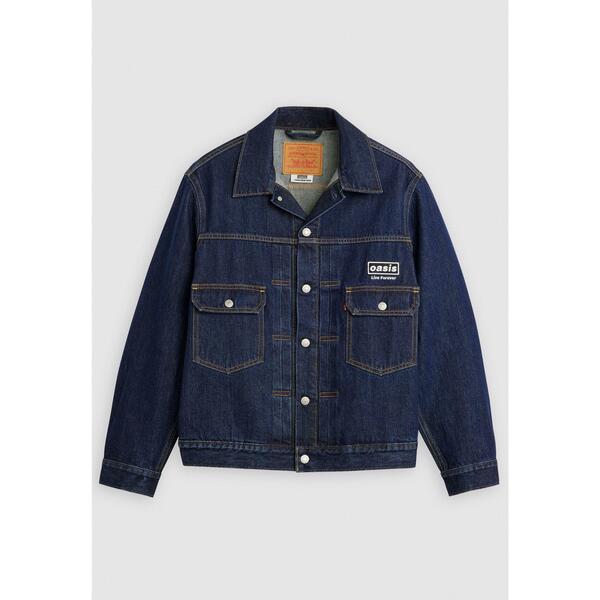 リーバイス メンズ アウター ジャケット・ブルゾン デニム Levis Men's Oasis Type 2 Long Sleeve Denim Jacket Rinsed Blue ブルー|ReVida 店