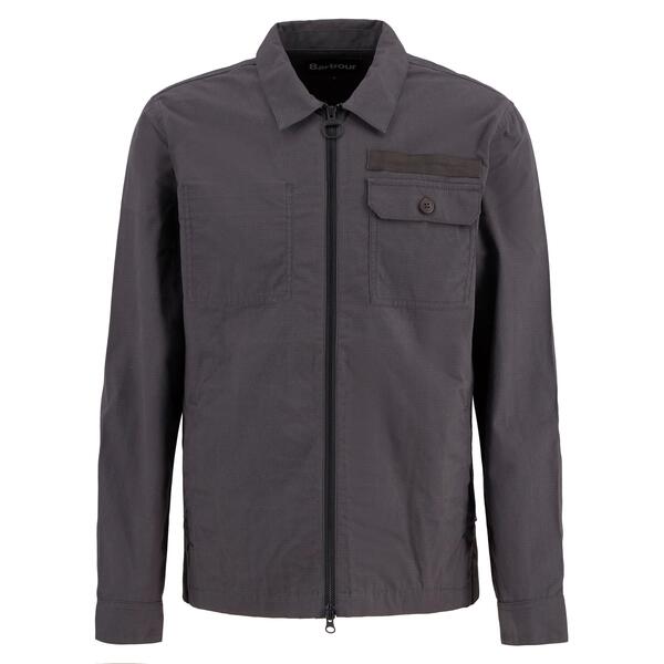バブアー メンズ トップス シャツ Barbour Mens Crail Wax Ripstop Overshirt Asphalt|ReVida 店
