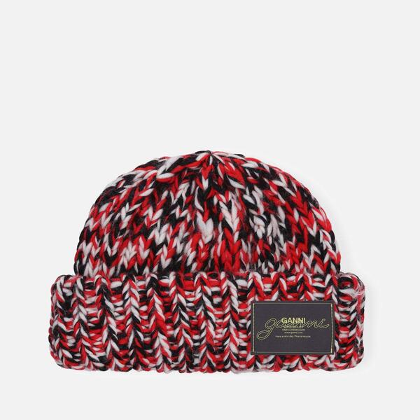 ガニー レディース アクセサリー 帽子 ニット Ganni Women's Knitted Beanie Racing Red レッド