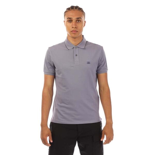 シーピーカンパニー メンズ トップス ポロシャツ ロゴ CP Company Stretch Piquet Logo Polo Shirt Lavender ラベンダー