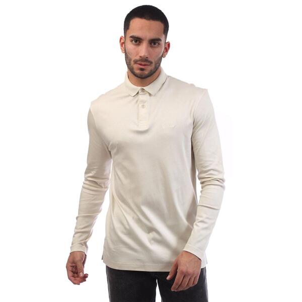 ボス メンズ トップス ポロシャツ Boss Pirolong Sleeve Polo Shirt White ホワイト