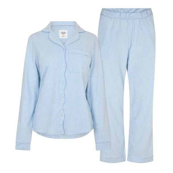 チェルシーピア レディース アンダー御召しもの ナイト爵御召しもの 綿織物 Chelsea Peers Women\u0027s Cotton Long Sleeve Pyjama Set Plain