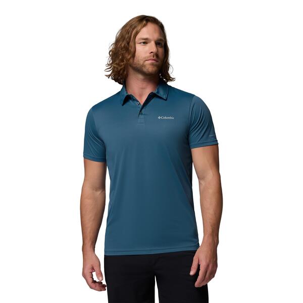 コロンビア メンズ トップス スポーツシャツ 半袖 Columbia Short-Sleeve Polo Shirt Mens Blue 青み