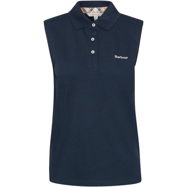 バブアー レディース トップス ポロシャツ ノースリーブ Barbour Bowford Sleeveless Polo Shirt Navy ネイビー|ReVida 店
