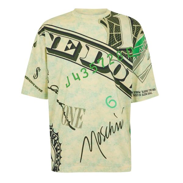 モスキーノ メンズ トップス Tシャツ Moschino Reg Fitee Sn99 Green グリーン