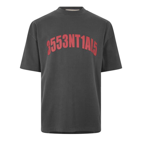 フィアオブゴッド メンズ トップス Tシャツ Fear Of God Essentials FGE Chicago Tee Sn62 Iron Grey/Red グレー