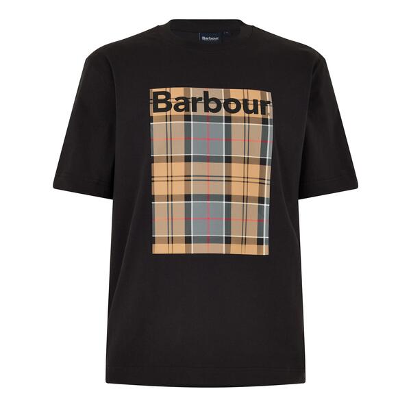 バブアー メンズ トップス プルオーバー Barbour B.Li Tartan Tee 錫62 Black BK31 黒いこと