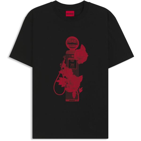 フューゴ メンズ トップス Tシャツ Hugo Dikerd Tee Sn63 Black 001 ブラック