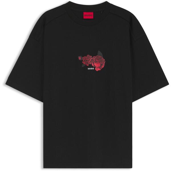 フューゴ メンズ トップス Tシャツ Hugo Domans Tee Sn63 Black 001 ブラック