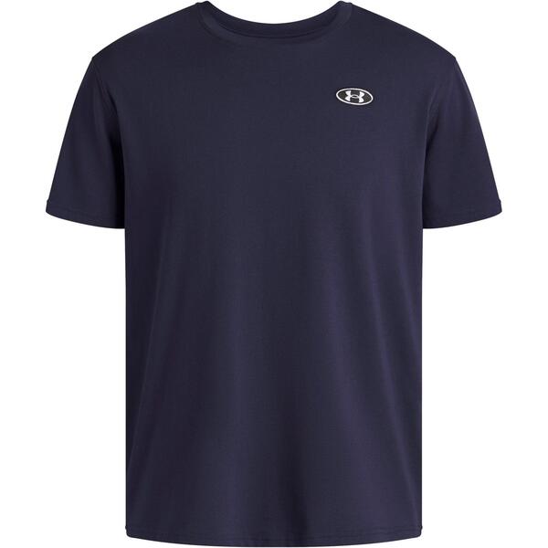 アンダーアーマー メンズ トップス Tシャツ Under Armour Men Heavyweight Patch Short Sleeve T-Shirt Blue ブルー