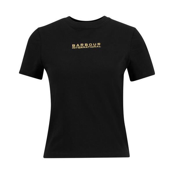バブアー レディース トップス プルオーバー Barbour International Womens Devin T-Shirt Black 黒いこと