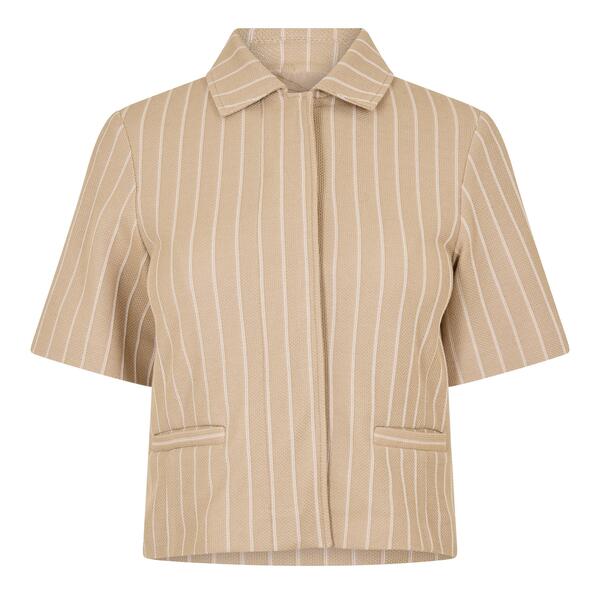 マックスマーラ レディース アウター 上衣・上衣 プルオーバー Max Mara Max Jersey Jacket Ld61 Beige Pinstripe ベージュ