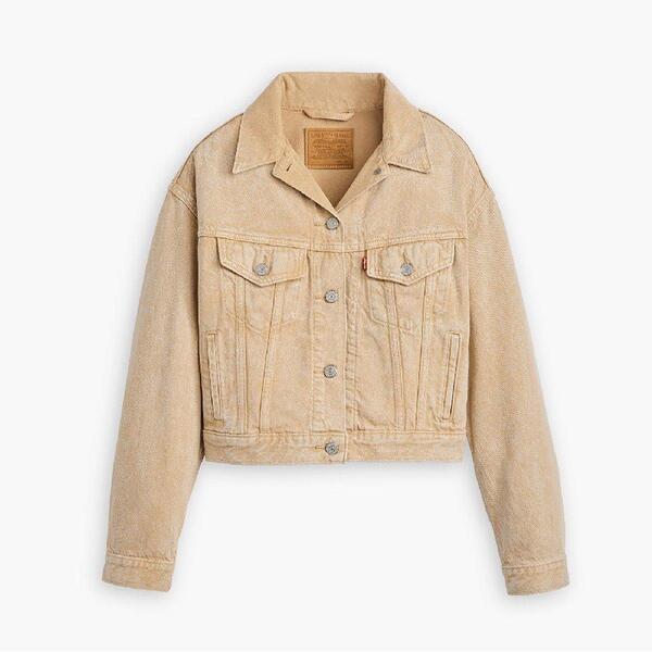 リーヴァイズジーンズ レディース アウター 上衣・上衣 ジーンズ Levis Women\u0027shrunken Trucker Denim Jacket Chatter Brown 赤銅色