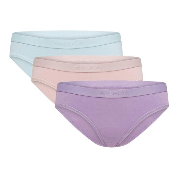 リーボック レディース アンダー御召しもの ズボン下 Reebok Womens 3 pack Briefs Dona Blue/Mauve/Prpl 青碧