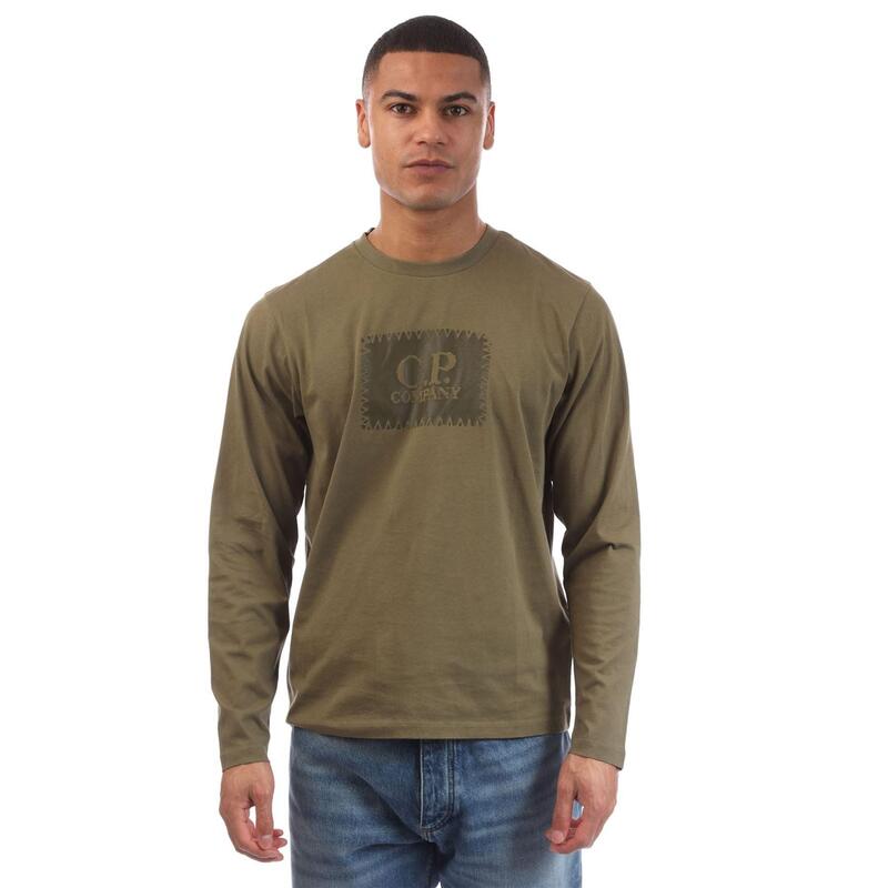 シーピーカンパニー メンズ トップス Tシャツ ジャージー ロゴ CP Company 30/1 Jersey Logo T-Shirt Green グリーン|ReVida 店