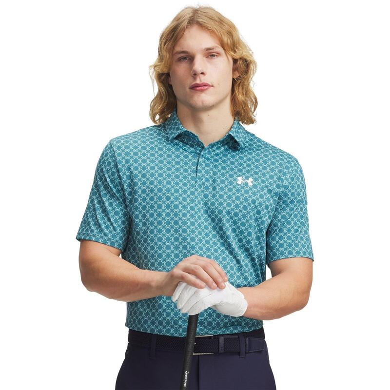 アンダーアーマー メンズ トップス ポロシャツ Under Armour UA Matchplay Polo Sn71 Blue/White ホワイト
