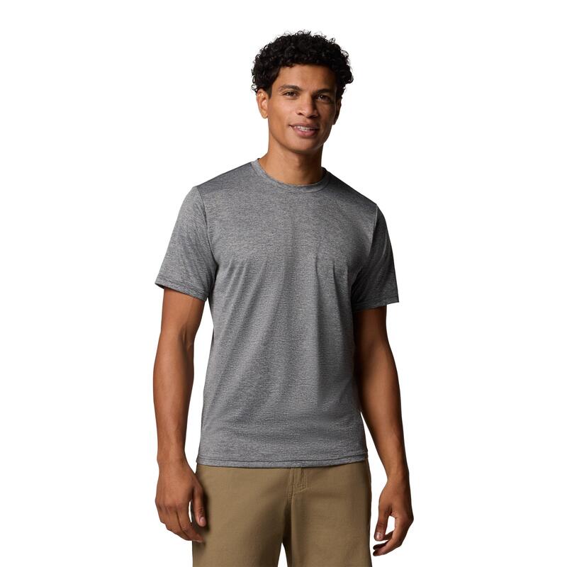 コロンビア メンズ トップス Tシャツ Columbia Tech Trail Performance T-Shirt Mens Black Heather ブラック