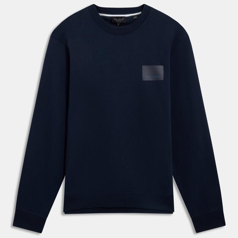 テッドベーカー メンズ アウター パーカー・スウェット シャツ ロゴ Ted Baker Ted Baker LS Logo Patch Sweatshirt Navy ネイビー|ReVida 店