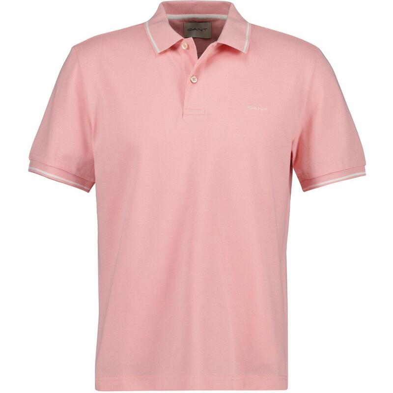 ガント メンズ トップス ポロシャツ Gantipped Pique Polo Shirt Bbblgm Pink 671 ピンク｜ReVida 店