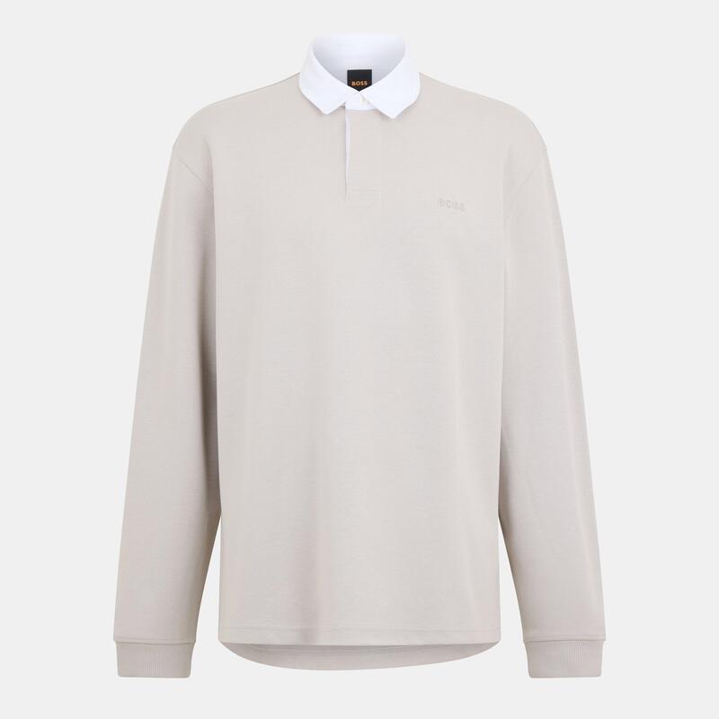 ボス メンズ トップス シャツ Boss Mens BOSS ORANGExis Long Sleeve Rugby Shirt Grey 070 グレー