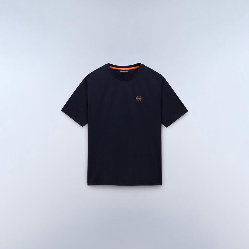 ナパピリ メンズ トップス Tシャツ Napapijri Badge Short Sleeve T-Shirt Mens Blue Marine ブルー
