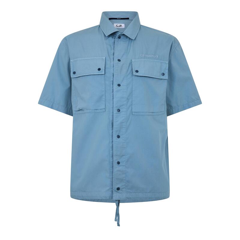 シーピーカンパニー メンズ トップス シャツ CP Company CP Lens Overshirt Sn62 Silver Blue 809 ブルー