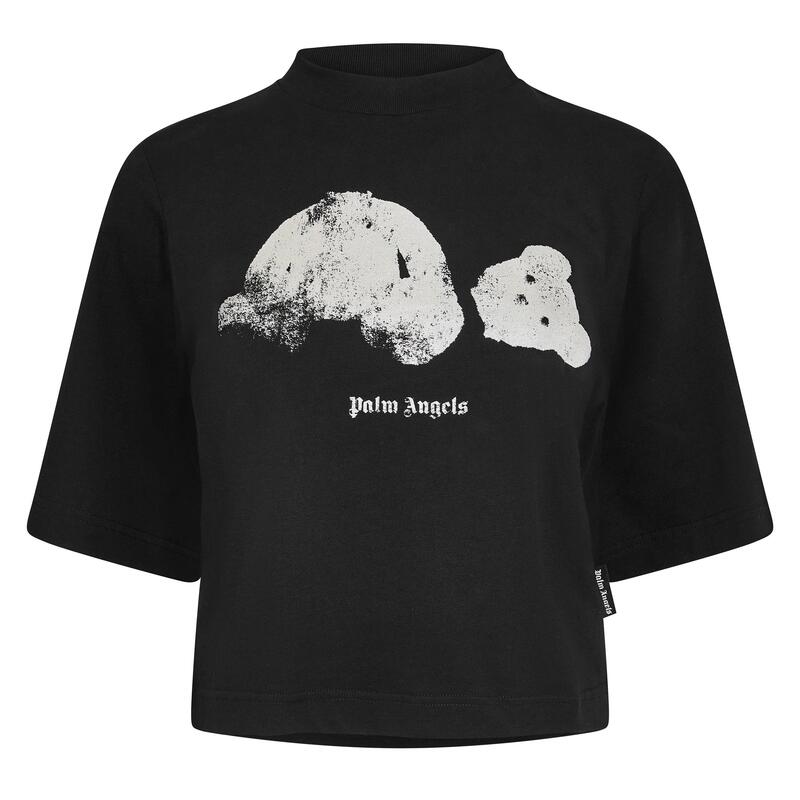 パーム・エンジェルス レディース トップス Tシャツ Palm Angels Women's Kil Bear Oversized T-Shirt Blk/Slv