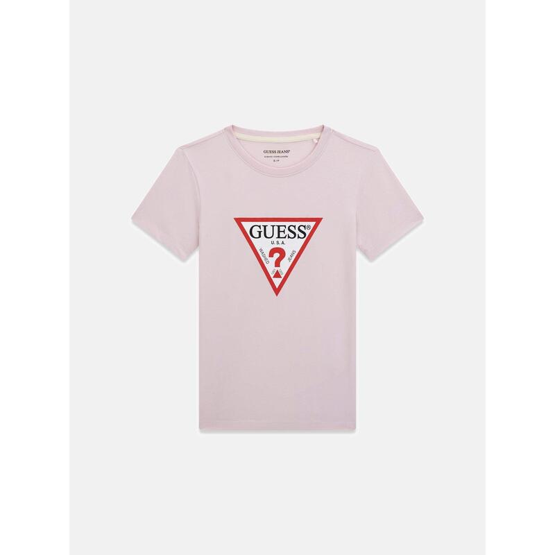 ゲス レディース トップス Tシャツ ロゴ Guess Triangle Logo T-Shirt SMR LILAC S40R ライラック｜ReVida 店