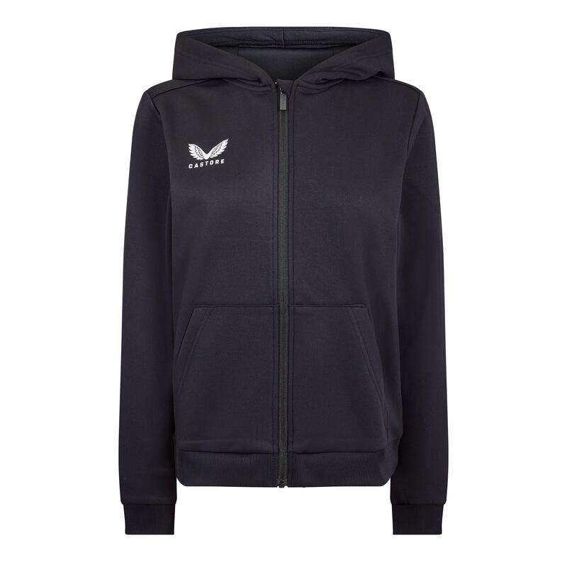 カストル レディース アウター パーカー・スウェット Castore Zip Hoody Ld99 Caviar Black ブラック