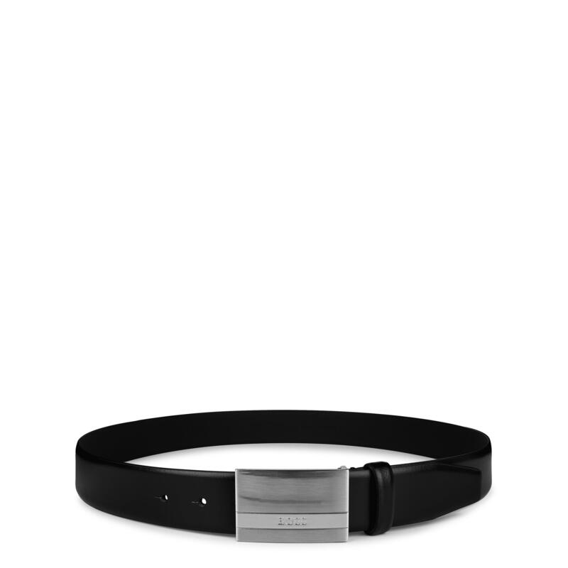 ボス メンズ アクセサリー ベルト Boss Men's Baxton Brushed Metal Plaque Belt Black ブラック