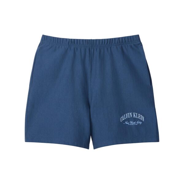 カルバンクライン メンズ ボトムス カジュアルパンツ ショートパンツ フリース Calvin Klein Jeans Men's Fleece Jogger Shorts Dark Denim デニム|ReVida 店