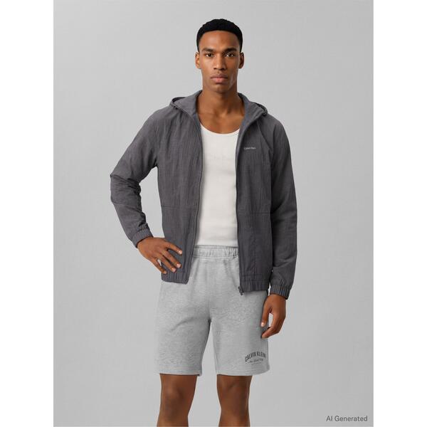 カルバンクライン メンズ ボトムス カジュアルパンツ ショートパンツ フリース Calvin Klein Jeans Men's Fleece Jogger Shorts Heroic Grey Htr グレー|ReVida 店