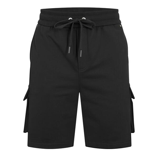 ムースナックル メンズ ボトムス カジュアルパンツ ショートパンツ フリース Moose Knuckles Men's Fleece Jogger Shorts Black ブラック|ReVida 店