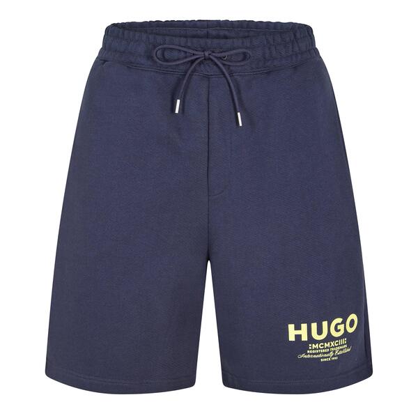 フューゴ メンズ ボトムス 心地好いズボン下 遊撃手ズボン下 フリース Hugo Men\u0027s Fleece Jogger Shorts Navy 406 米国海軍