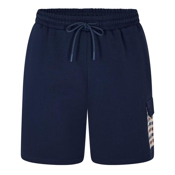 アクアスキュータム メンズ ボトムス カジュアルパンツ ショートパンツ フリース Aquascutumen's Fleece Jogger Shorts Navy ネイビー｜ReVida 店