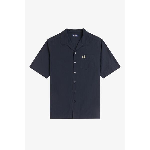 フレッドペリー メンズ トップス シャツ Fred Perry Men'short Sleeve Plain Shirt Navy 608 ネイビー