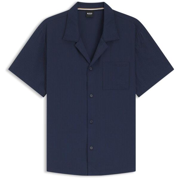 ボス メンズ トップス シャツ Boss Mens BOSS Bodywear Short Sleeve Plain Shirt Navy 413 ネイビー
