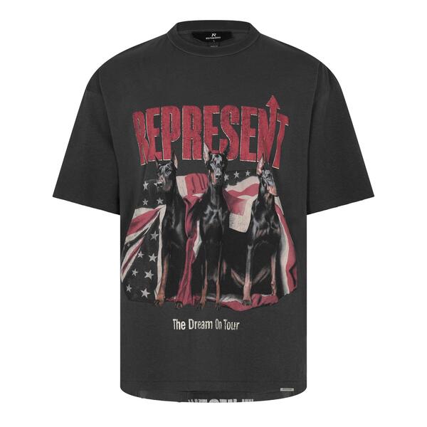 リプレゼント メンズ トップス プルオーバー Represent Men\u0027s Oversized T-Shirt Sun Fade Grey 薄墨色