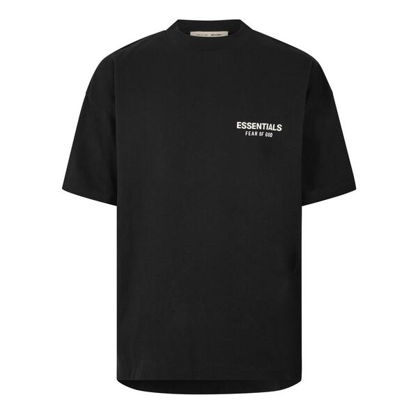 フィアオブゴッド メンズ トップス Tシャツ Fear Of God Essentials Men's T-Shirt Jet Black ブラック｜ReVida 店