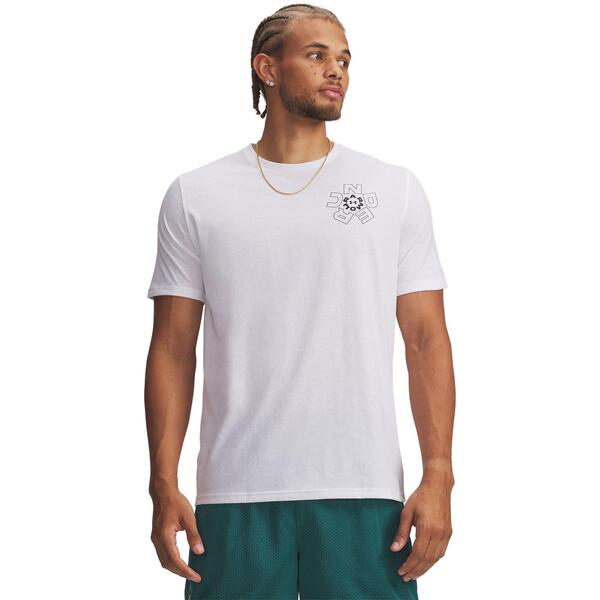 アンダーアーマー メンズ トップス Tシャツ Under Armour Men's T-Shirt White/Black ホワイト｜ReVida 店