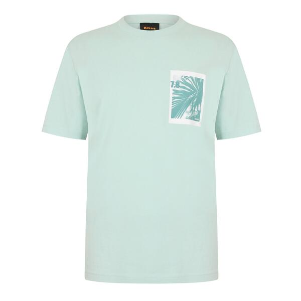 ボス メンズ トップス Tシャツ Boss Men's T-Shirturquoise 446 ターコイズ