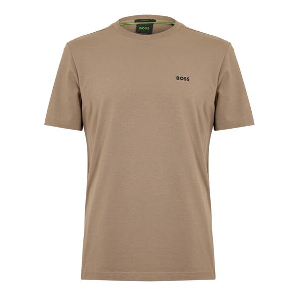 ボス メンズ トップス Tシャツ コットン ロゴ Boss Mens BOSS GREEN T-Shirt with Logo Design Stretch Cotton Grey 336 グレー