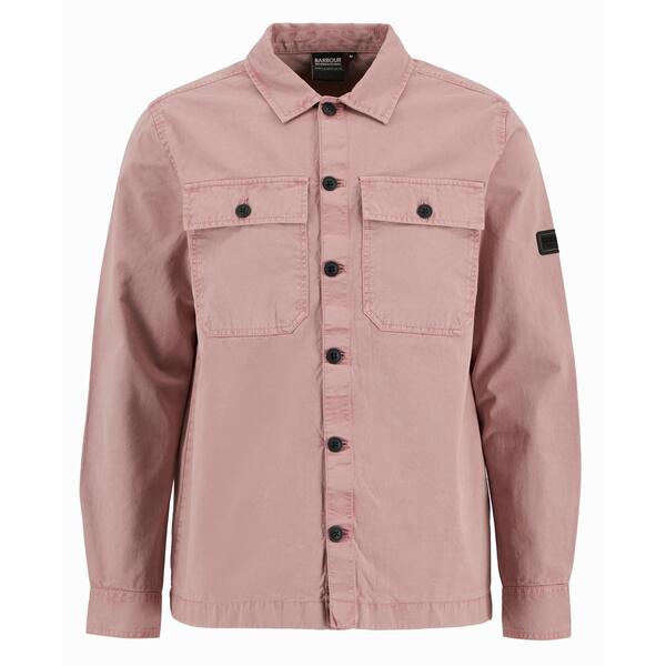 バブアー メンズ トップス シャツ コットン Barbour International Men Arlo Cotton Long Sleeve Overshirt Woodrose PI78