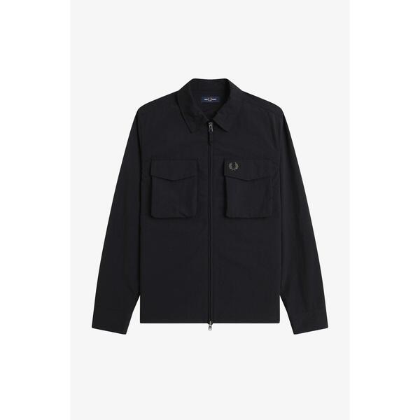 フレッドペリー メンズ トップス シャツ Fred Perry Men Overshirt Black 102 ブラック
