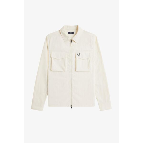 フレッドペリー メンズ トップス シャツ Fred Perry Men Overshirt Ecru 560 エクリュ