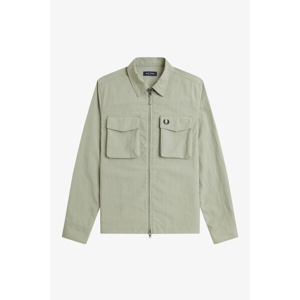 フレッドペリー メンズ トップス シャツ Fred Perry Men Overshirt Seagrass M37