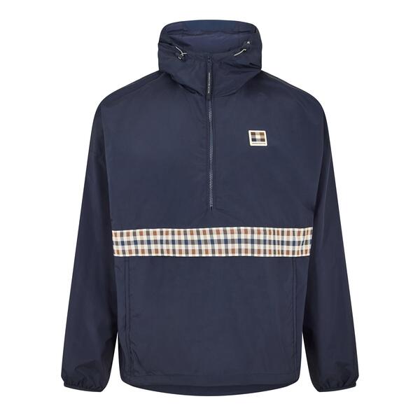 アクアスキュータム メンズ アウター ジャケット・ブルゾン Aquascutumen's Rain Anorak Jacket Navy ネイビー|ReVida 店